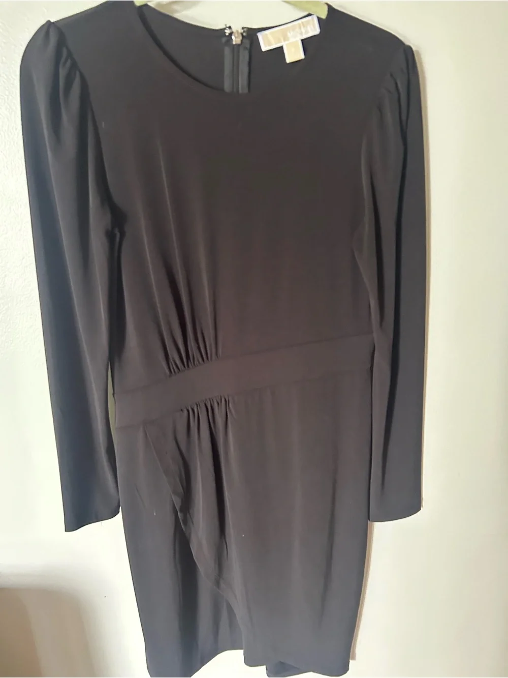 Micheal Kors Black Long-Sleeve Sheath Dress